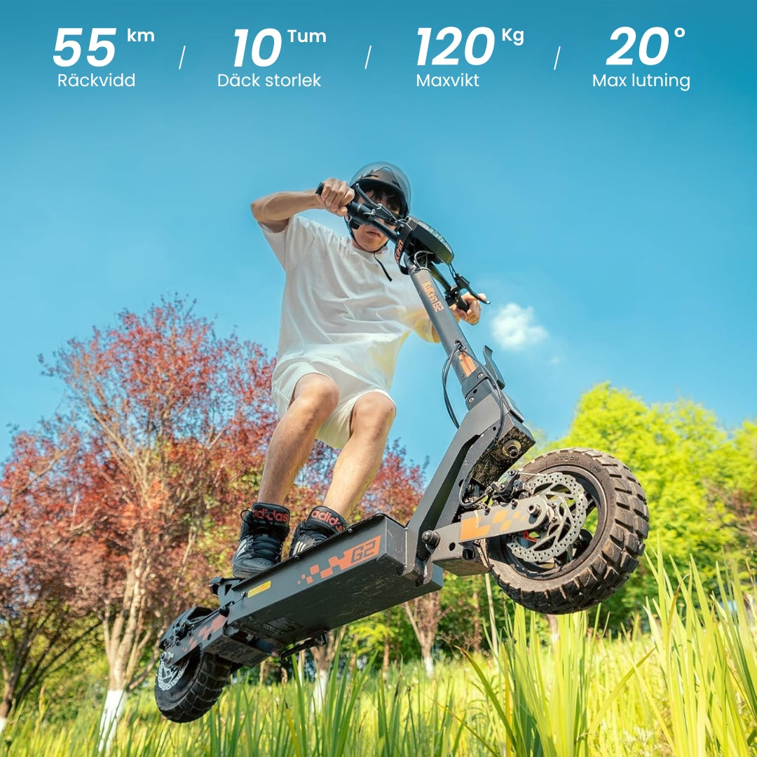 KuKirin G2 Elscooter 2025 - Tophastighet 45km/h - Räckvid 55km