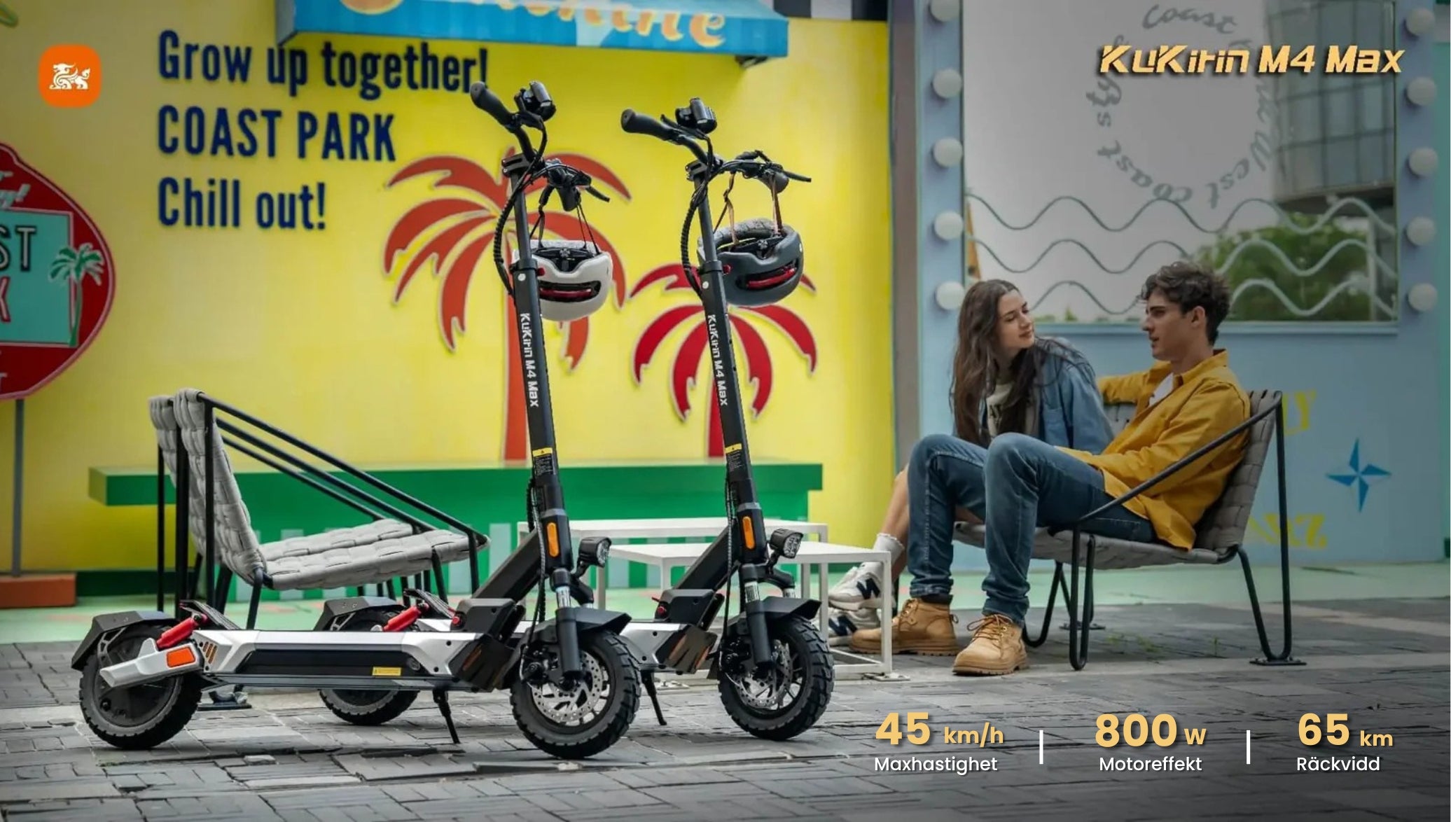 KuKirin M4 Max Elscooter 2025 - Tophastighet 45km/h - Räckvid 65km - 800W