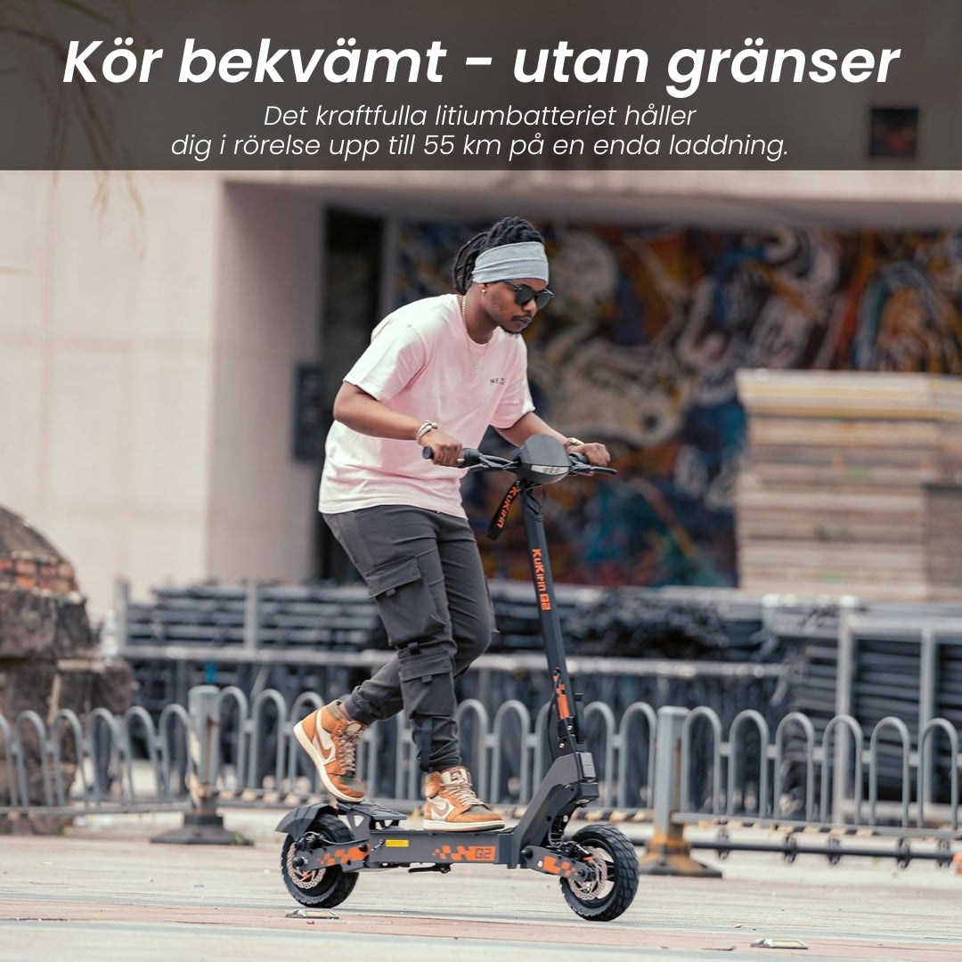 KuKirin G2 Elscooter 2025 - Tophastighet 45km/h - Räckvid 55km