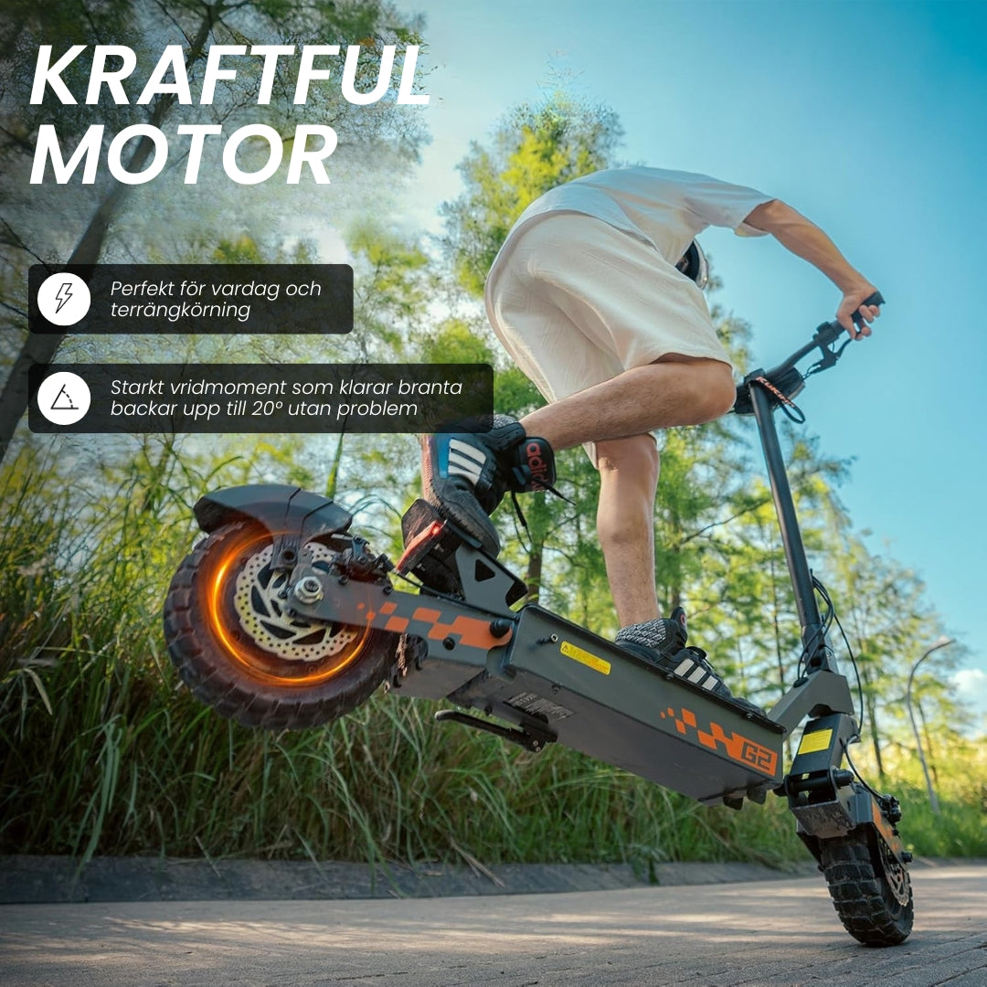KuKirin G2 Elscooter 2025 - Tophastighet 45km/h - Räckvid 55km